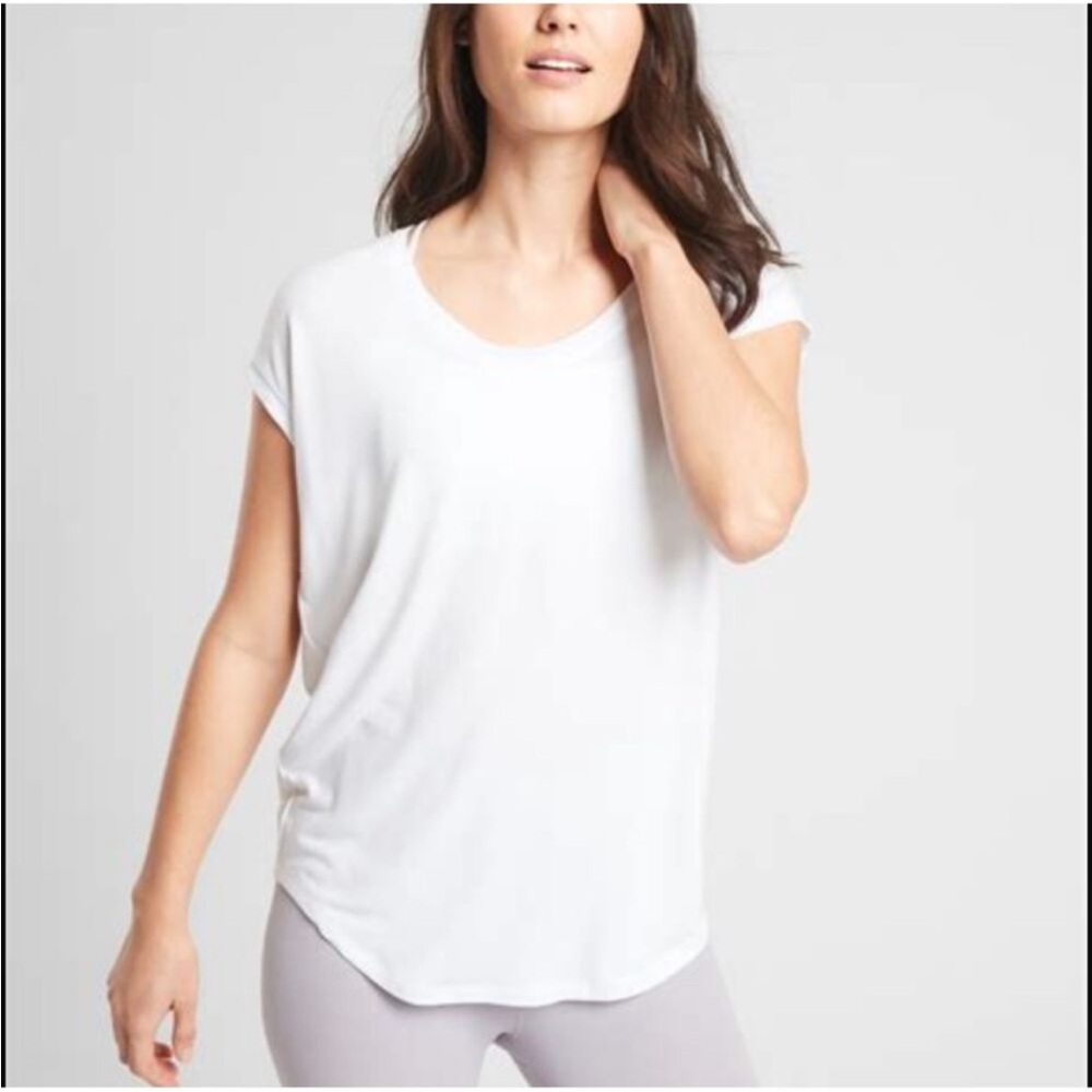Athleta Stratus II Tee White Small